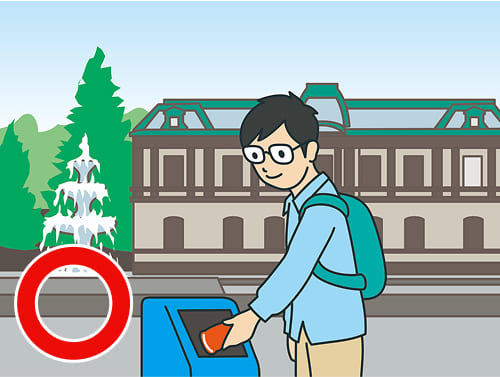 道路や他人の土地にごみをすてない